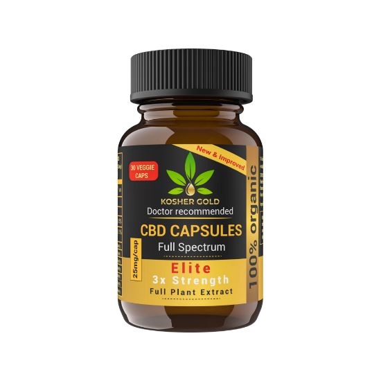 Picture of CBD “ELITE” 30 CAPSULES 25MG/CAP “SOLVENT-LESS PRESSED”